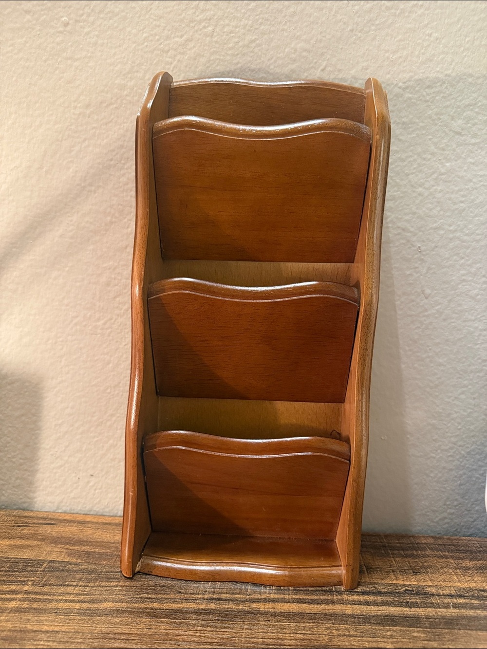 Vintage Kamenstein Mail Holder- Cottage Core/ Country Decor- Solid Wood